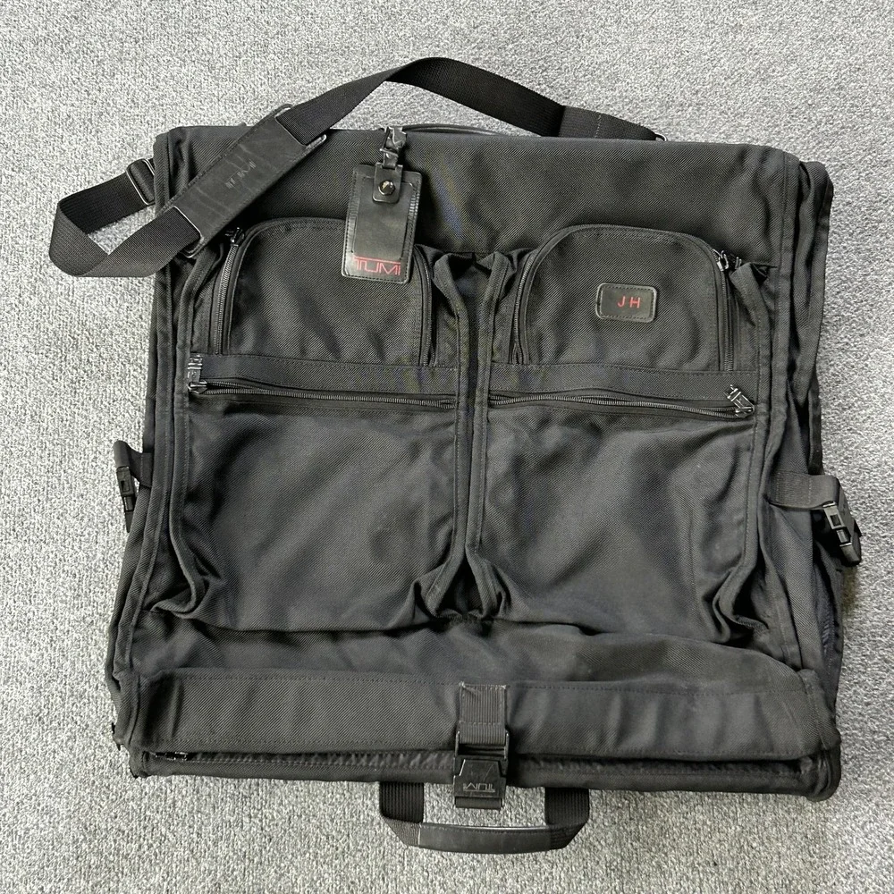 Tumi Garment Bag‎ Black Ballistic Nylon Travel Suit Carrier Soft Case Luggage